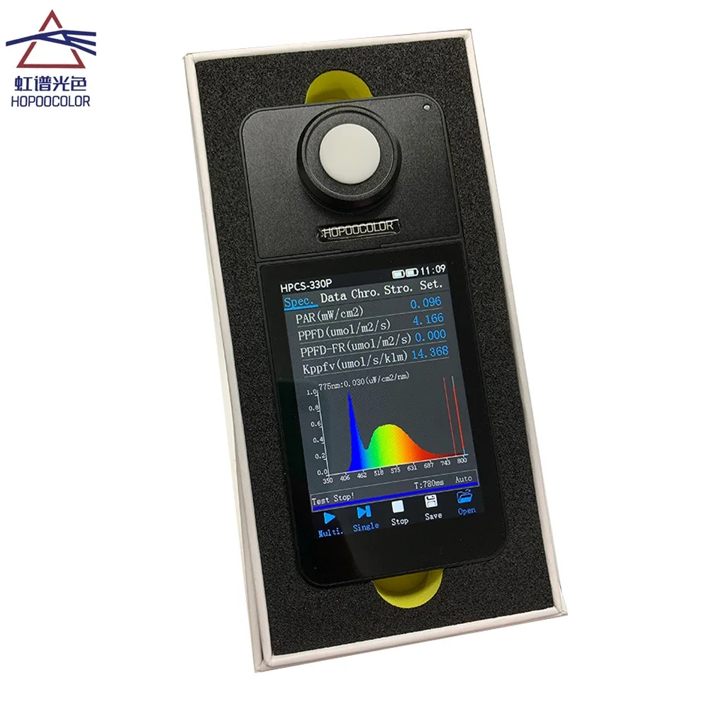 Wireless Bluetooth Spectrometer HPCS-330P Par Light Meter PPFD Measurement Led Spectrum Analyzer
Wireless Bluetooth Spectrometer HPCS-330P Par Light Meter PPFD Measurement Led Spectrum Analyzer