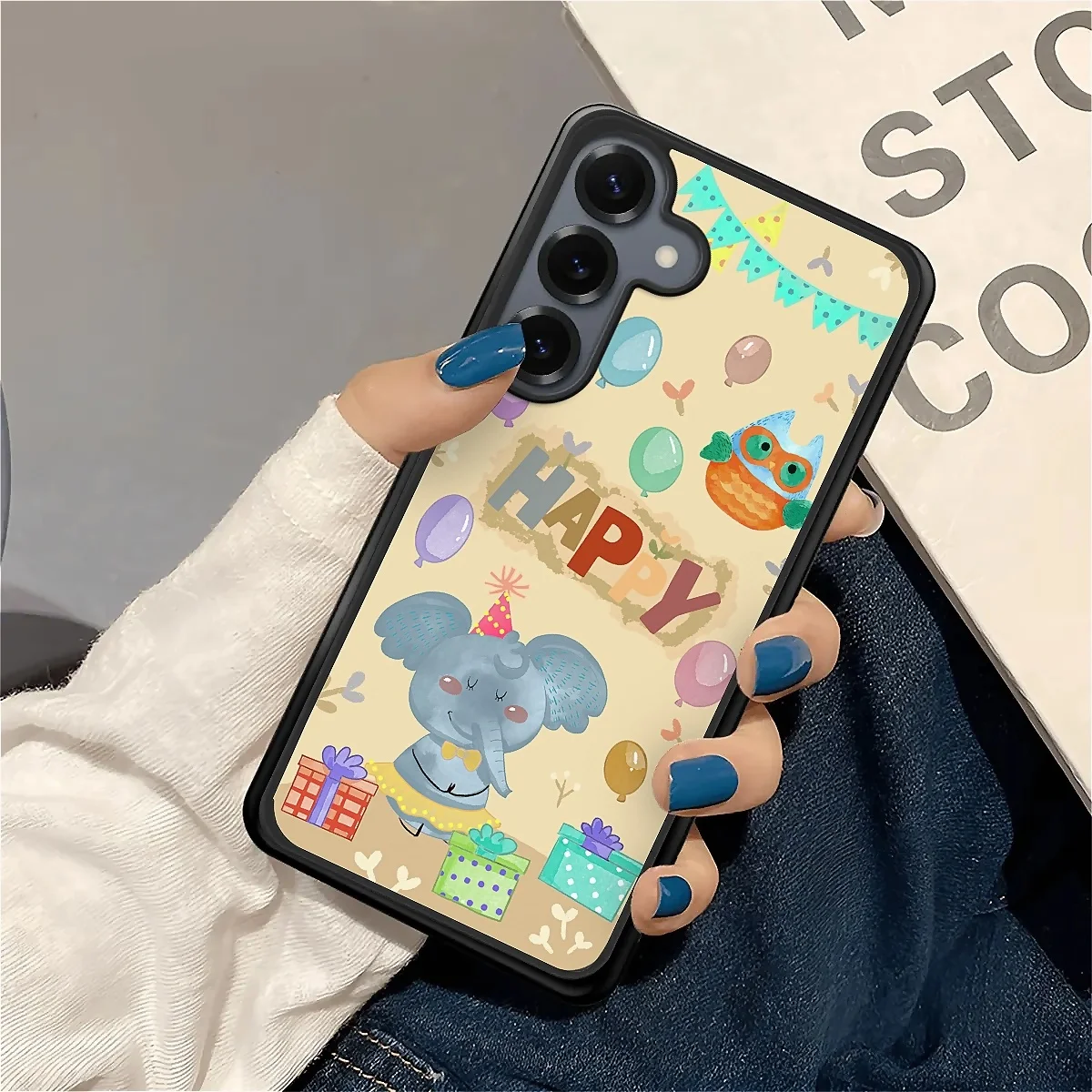 Happy Elephant cartoon new phone case for Samsung Galaxy S20FE S21Plus S22 S23+ S24 S25Ultra. Anti-fall and anti-slip
Happy Elephant cartoon new phone case for Samsung Galaxy S20FE S21Plus S22 S23+ S24 S25Ultra. Anti-fall and anti-slip