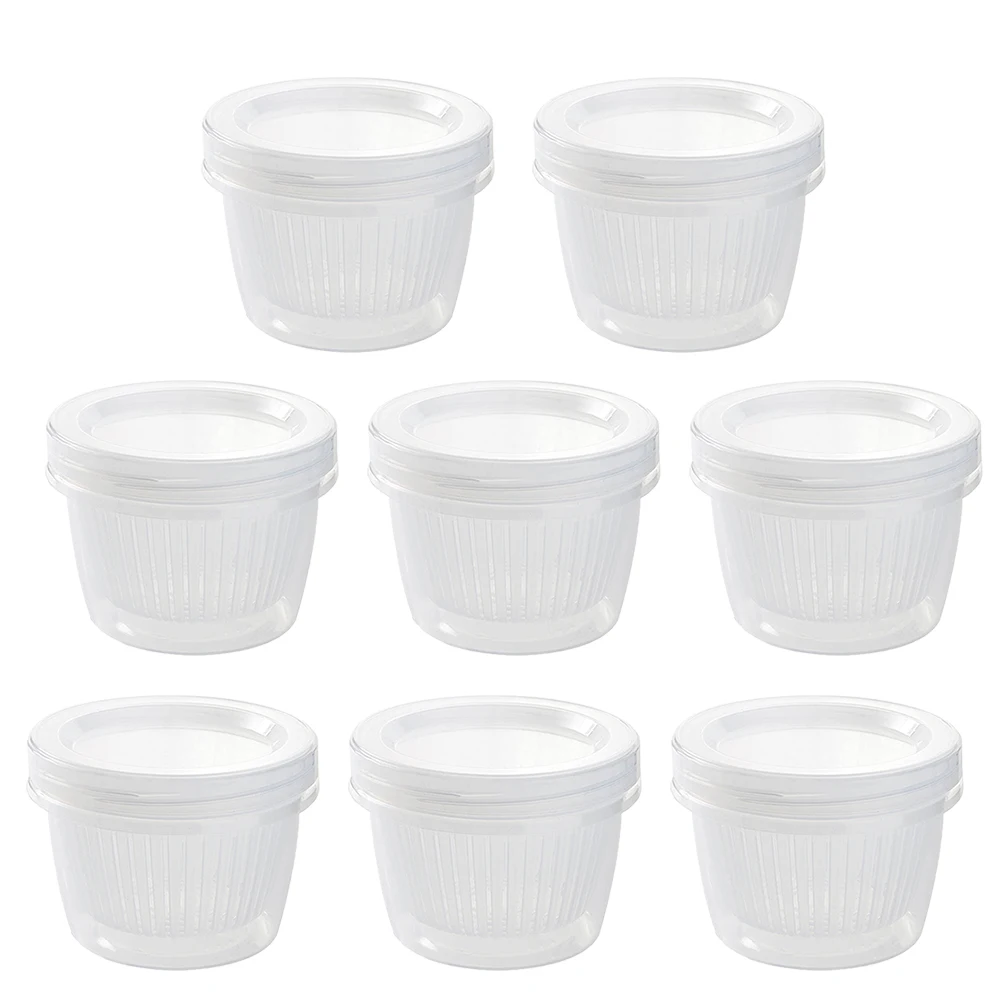 8 Sets Drain Seal Box Fresh Storage Cup Round Crisper Containers White ABS Safe Tasteless Spiral Lid Sealing Keep Fresh Garlic
8 Sets Drain Seal Box Fresh Storage Cup Round Crisper Containers White ABS Safe Tasteless Spiral Lid Sealing Keep Fresh Garlic
