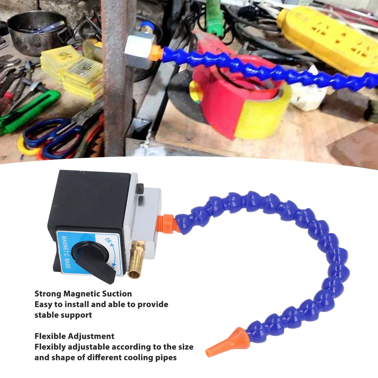 Magnetic Base 1/2 Inch Outlet High Temperature Resistant Stable Fixation Magnetic Base Coolant Hose for Workpiece Measurement
Magnetic Base 1/2 Inch Outlet High Temperature Resistant Stable Fixation Magnetic Base Coolant Hose for Workpiece Measurement