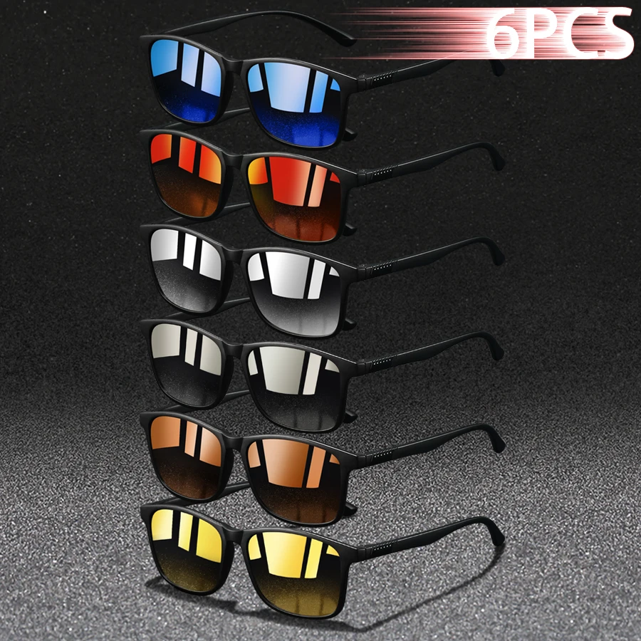 6 PCS Fashion Vintage Square Sunglasses Driving Man Women Luxury Brand Designer Sun Glasses Anti-Glare Retro Eyewear UV400
6 PCS Fashion Vintage Square Sunglasses Driving Man Women Luxury Brand Designer Sun Glasses Anti-Glare Retro Eyewear UV400