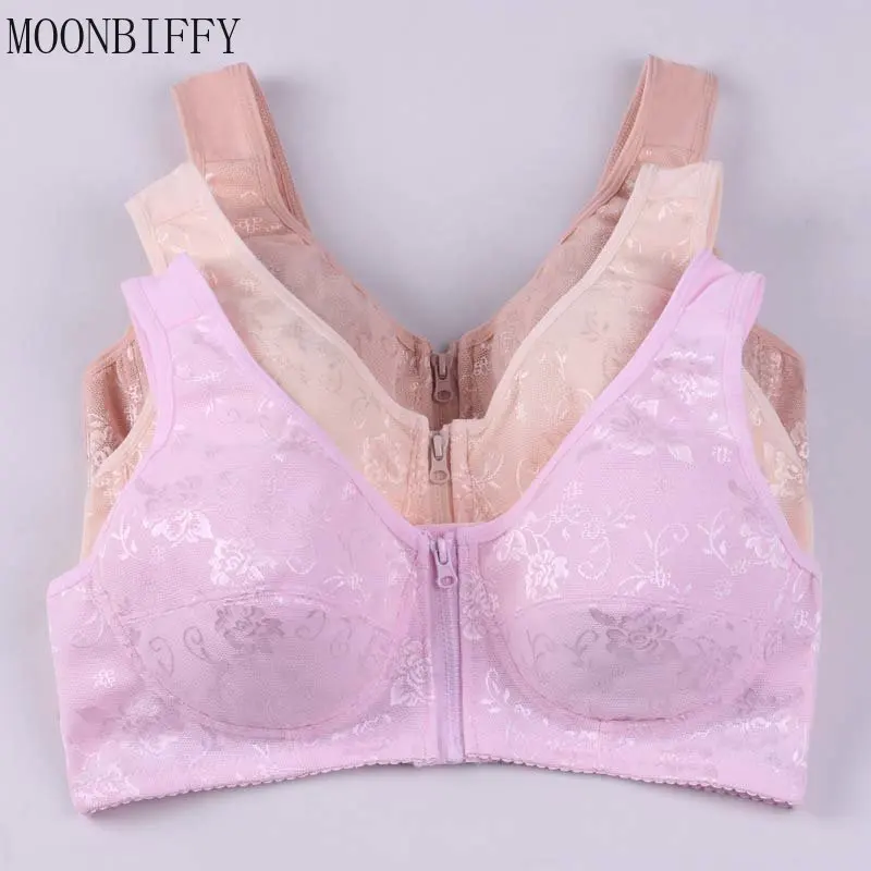 Women Zipper Front Bras Large Size Push Up Breathable Sexy Lace Sports Underwear Ladies Brassieres Widened Straps Wireless Bras
Women Zipper Front Bras Large Size Push Up Breathable Sexy Lace Sports Underwear Ladies Brassieres Widened Straps Wireless Bras