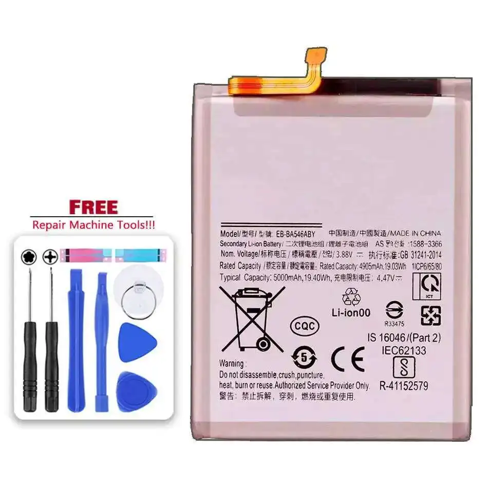 Lightweight Mobile Phone Battery 5000Mah EB-BA546ABY For Samsung Galaxy A54 5G A546 A34 A346
Lightweight Mobile Phone Battery 5000Mah EB-BA546ABY For Samsung Galaxy A54 5G A546 A34 A346