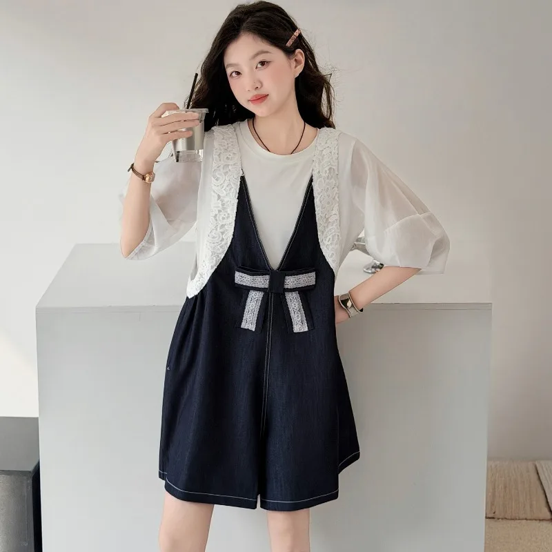 Children Clothes Girls Summer 2026 White Puff Sleeve Shirt and Lace Trim Denim Culottes 110-168cm 17.5-47.5kg
Children Clothes Girls Summer 2026 White Puff Sleeve Shirt and Lace Trim Denim Culottes 110-168cm 17.5-47.5kg