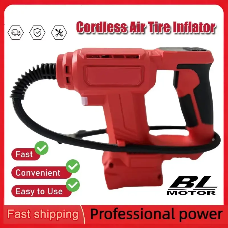 Portable Electric Wireless Air Pump Car Tire Automatic Inflator With Digital Display Air Compressor For Milwaukee 18V Battery