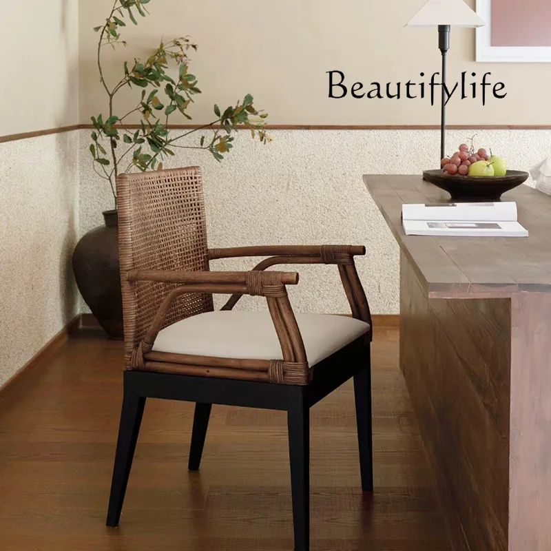 Medieval rattan dining chair wabi-**** wind retro backrest single chair courtyard outdoor new Chinese tea chair owner
Medieval rattan dining chair wabi-**** wind retro backrest single chair courtyard outdoor new Chinese tea chair owner