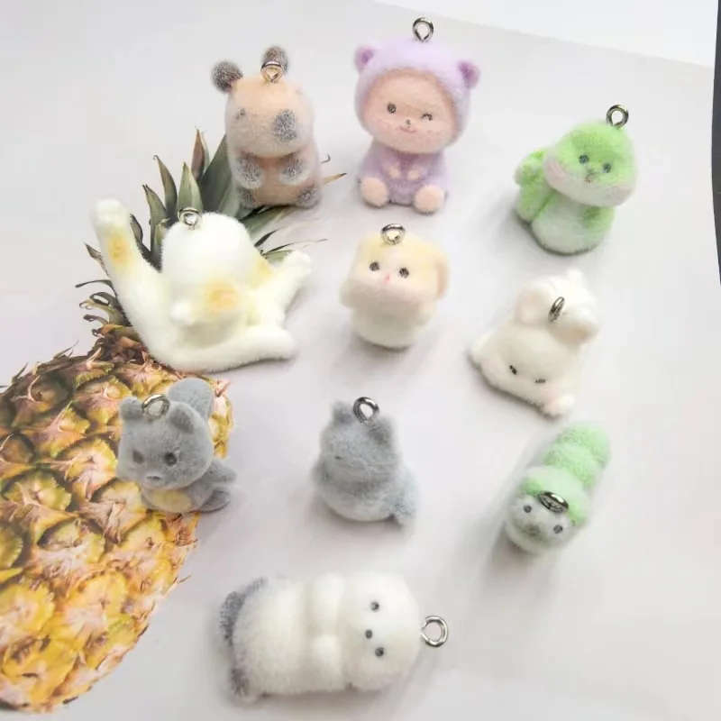 20pcs 3D Flocking Resin Charms cute Caterpillar squirrel Miniature Doll Pendant For Keychain Earring DIY Crafts Jewelry Make
20pcs 3D Flocking Resin Charms cute Caterpillar squirrel Miniature Doll Pendant For Keychain Earring DIY Crafts Jewelry Make