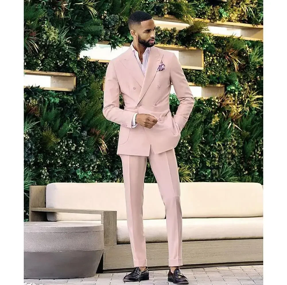 Elegant Pink Double Breasted Men Suit Two Pieces(Jacket+Pants) Lapel Outfits Chic Casual Party Prom Wedding Set
Elegant Pink Double Breasted Men Suit Two Pieces(Jacket+Pants) Lapel Outfits Chic Casual Party Prom Wedding Set