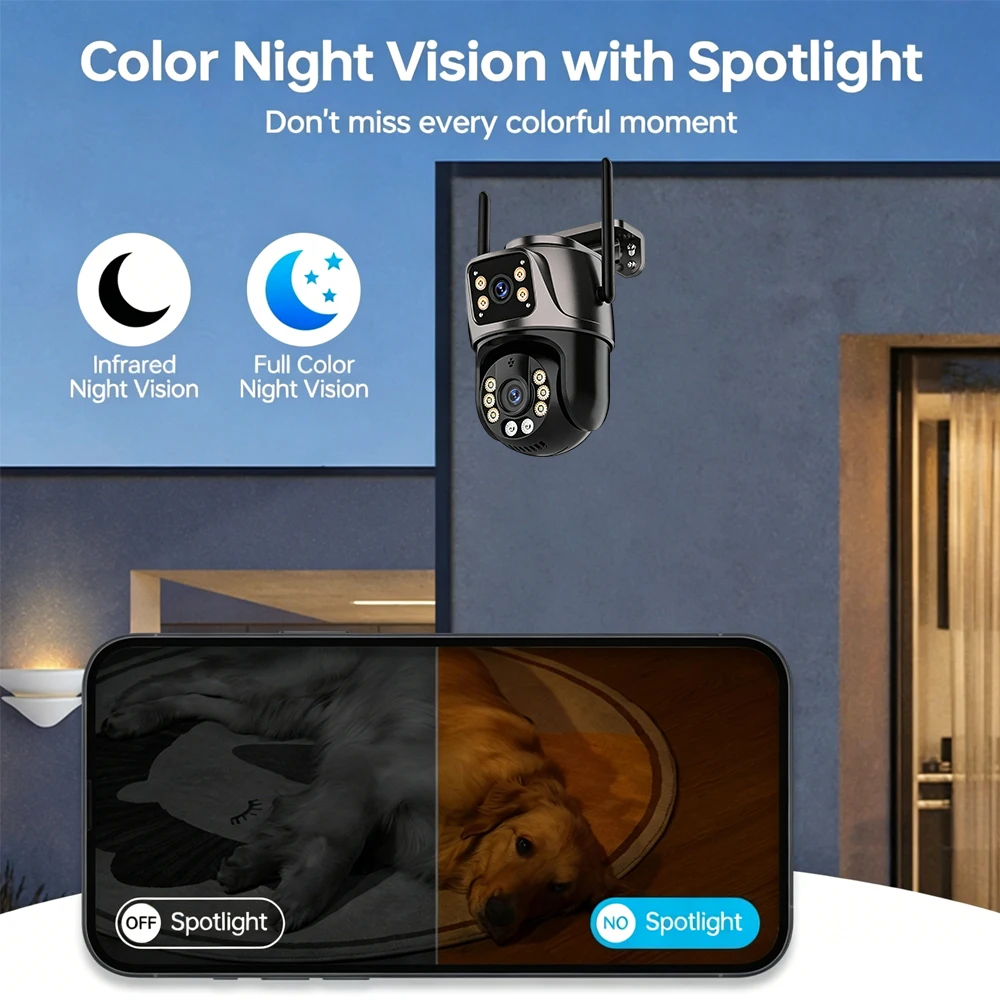ICsee APP 8MP 4K Wifi Camera PTZ Dual Screen Ai Human Detection Auto Tracking Outdoor CCTV Security Surveillance Camera
ICsee APP 8MP 4K Wifi Camera PTZ Dual Screen Ai Human Detection Auto Tracking Outdoor CCTV Security Surveillance Camera