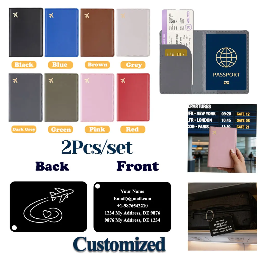 Customized Fashion Travel Passport Cover Women Men Passport Credit Card Holder Case PU Leather Business Card Passport Wallet
Customized Fashion Travel Passport Cover Women Men Passport Credit Card Holder Case PU Leather Business Card Passport Wallet