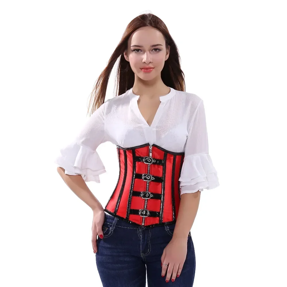 Women's PU Faux Leather Gothic Underbust Corset Steampunk Sexy Waist Trainer Body Shaper Bustiers Red Black
Women's PU Faux Leather Gothic Underbust Corset Steampunk Sexy Waist Trainer Body Shaper Bustiers Red Black