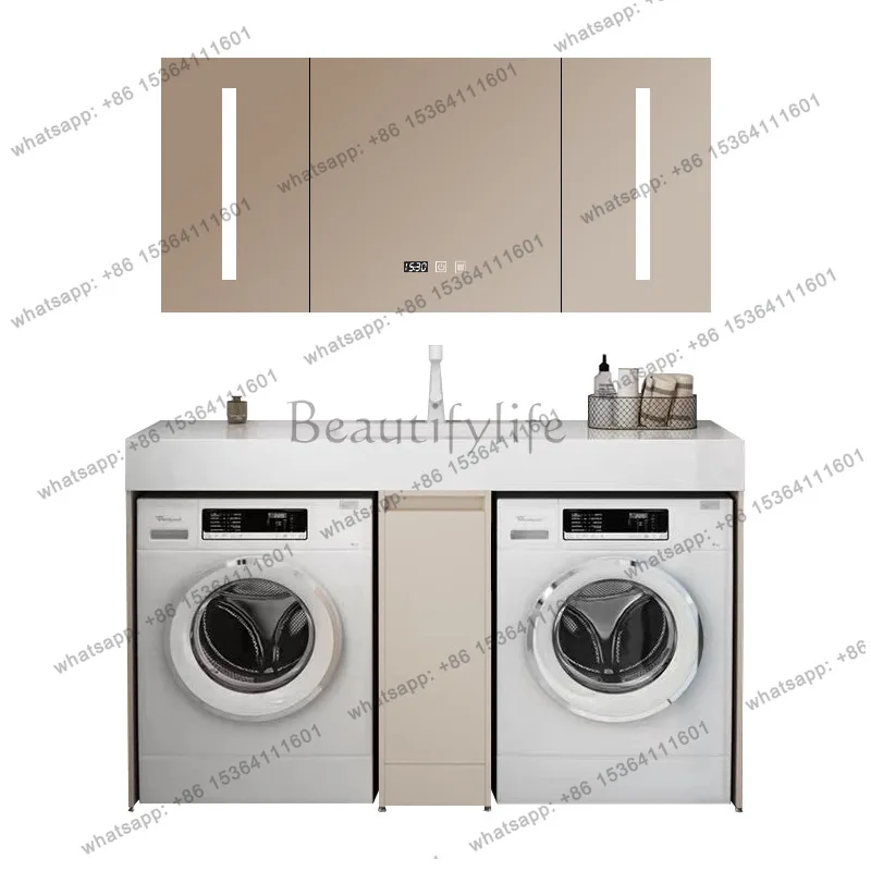 Bathroom Washer Dryer Integrated Cabinet Slate Washing Table Combination
Bathroom Washer Dryer Integrated Cabinet Slate Washing Table Combination