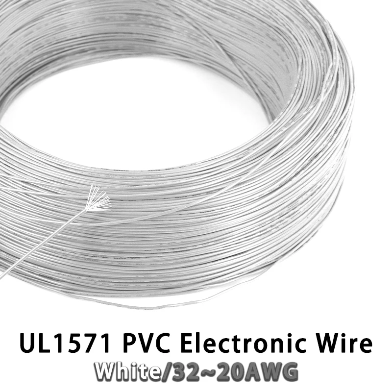White UL1571 Electronic Wire 32/30/28/26/24/22/20AWG PVC Insulated Tinned Copper Environmental DIY Cord LED Line 5~200meters
White UL1571 Electronic Wire 32/30/28/26/24/22/20AWG PVC Insulated Tinned Copper Environmental DIY Cord LED Line 5~200meters