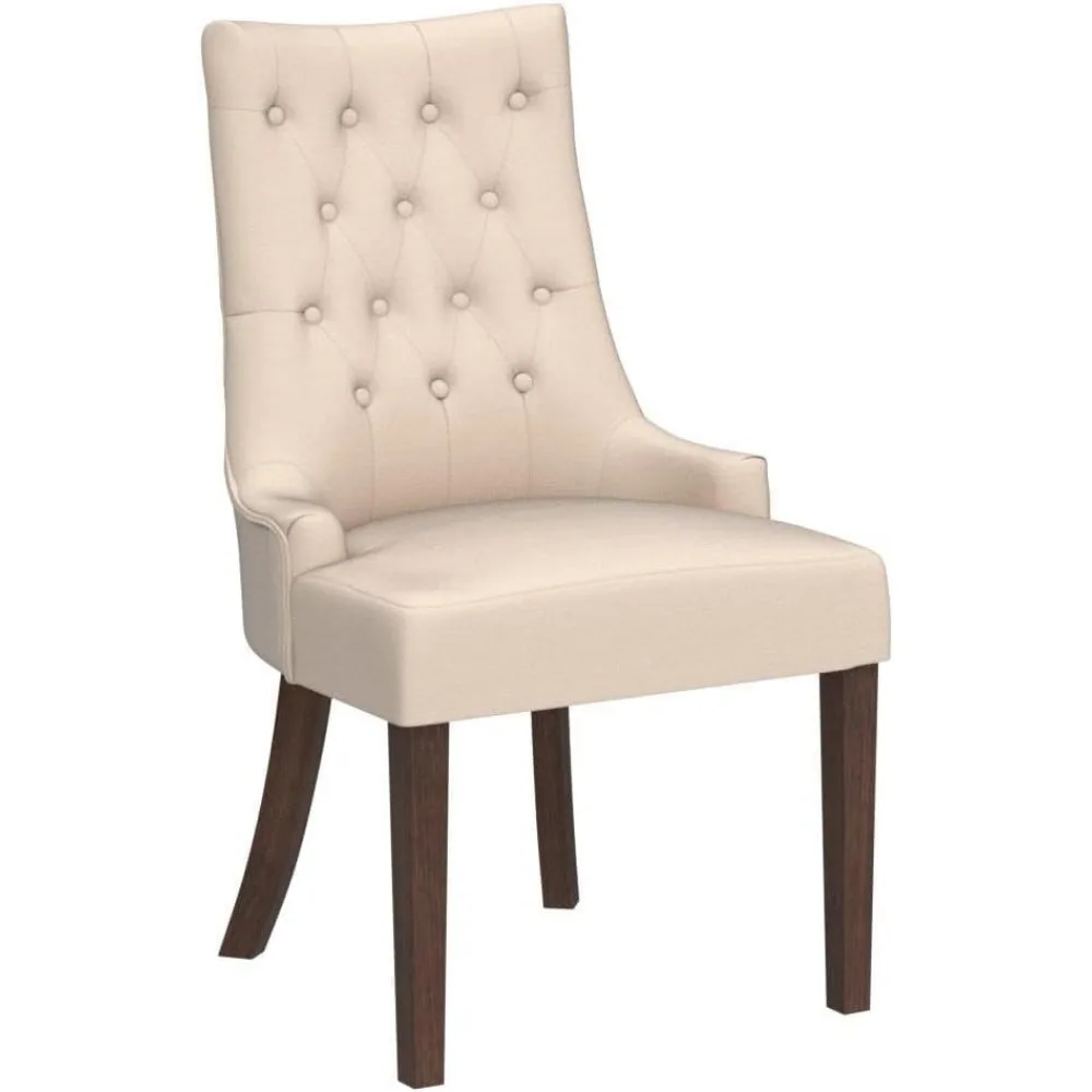 Набор из 2 мягких обеденных стульев Wingback, тканевые стулья для столовой с ворсовой кнопкой, стулья для гостиной
Набор из 2 мягких обеденных стульев Wingback, тканевые стулья для столовой с ворсовой кнопкой, стулья для гостиной