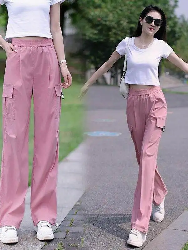 Quick Dry Thin Pure Color Work Trousers Women's Summer 2026 Trendy Slim High Waist Loose Cuffed Straight Leg Long Trousers
Quick Dry Thin Pure Color Work Trousers Women's Summer 2026 Trendy Slim High Waist Loose Cuffed Straight Leg Long Trousers