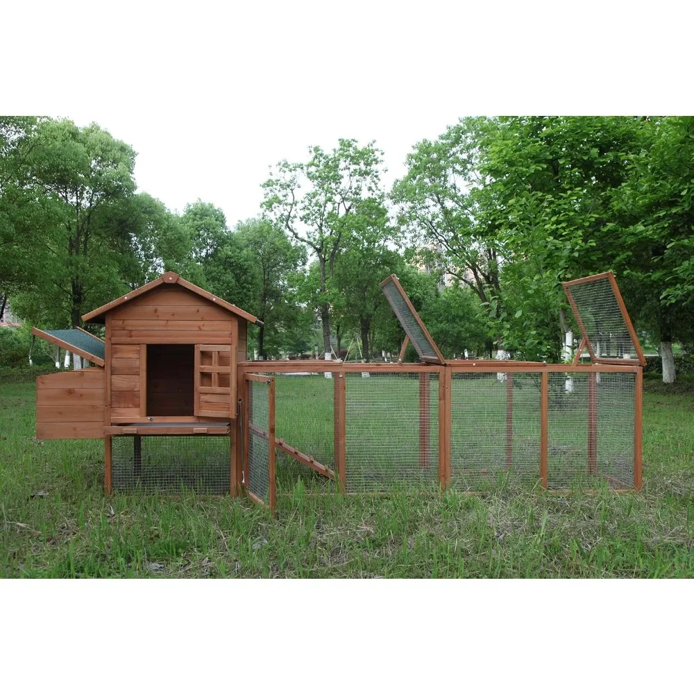 120'' Large Chicken Coop with Nesting Box&Run,Wooden Chicken House for 2-6 Chickens, Hen House, Poultry Pet Hutch, Rabbit Hutch
120'' Large Chicken Coop with Nesting Box&Run,Wooden Chicken House for 2-6 Chickens, Hen House, Poultry Pet Hutch, Rabbit Hutch