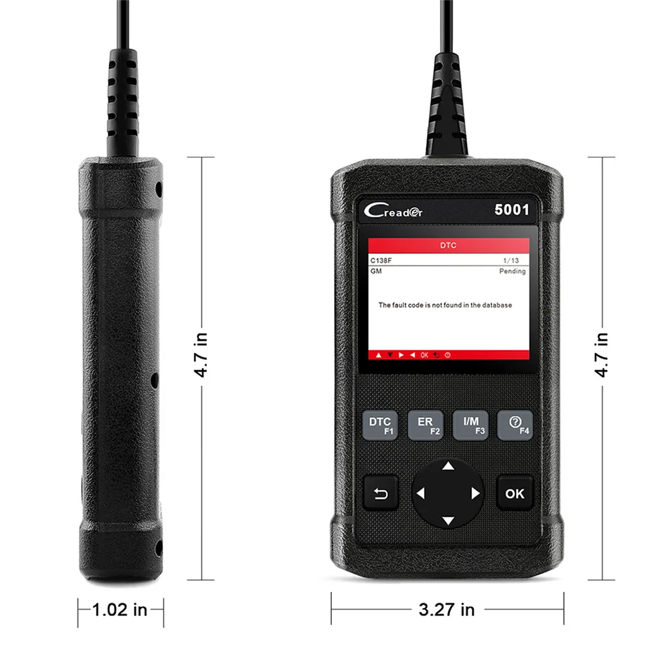 CReader 5001 OBDII/EOBD Diagnostic Tool CR5001 Scanner On-board Monitor Test Same Update Online Auto Diagnostic Scanner
CReader 5001 OBDII/EOBD Diagnostic Tool CR5001 Scanner On-board Monitor Test Same Update Online Auto Diagnostic Scanner