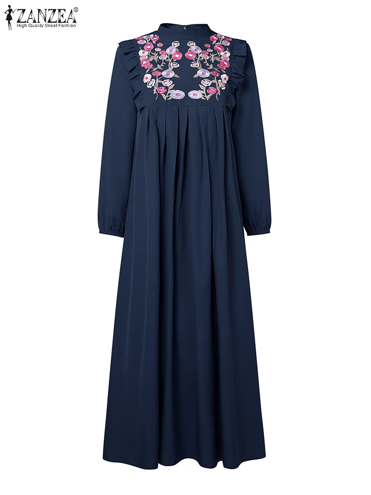 2025 женские осенние платья ZANZEA, мусульманский халат Абая, женское винтажное платье с длинными рукавами и цветочным принтом, длинный сарафан макси, изозиционная одежда
2025 женские осенние платья ZANZEA, мусульманский халат Абая, женское винтажное платье с длинными рукавами и цветочным принтом, длинный сарафан макси, изозиционная одежда