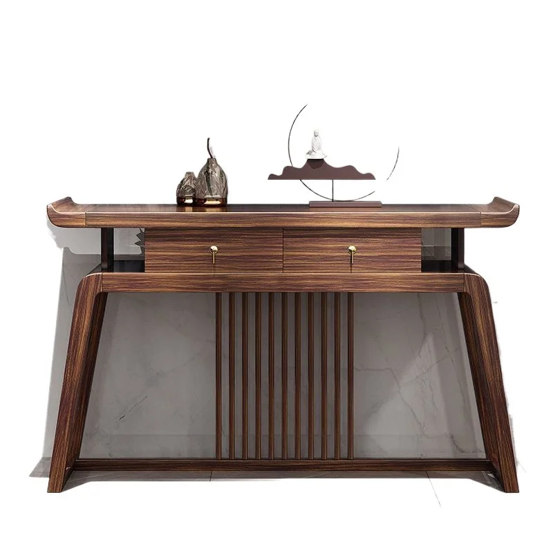 Solid wood entrance cabinet, ebony wood entrance entrance, table against the wall
Solid wood entrance cabinet, ebony wood entrance entrance, table against the wall