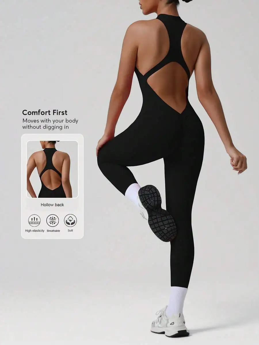 Womens Backless Fitness Jumpsuit Yoga Activewear Bodycon Workout Suit
Womens Backless Fitness Jumpsuit Yoga Activewear Bodycon Workout Suit