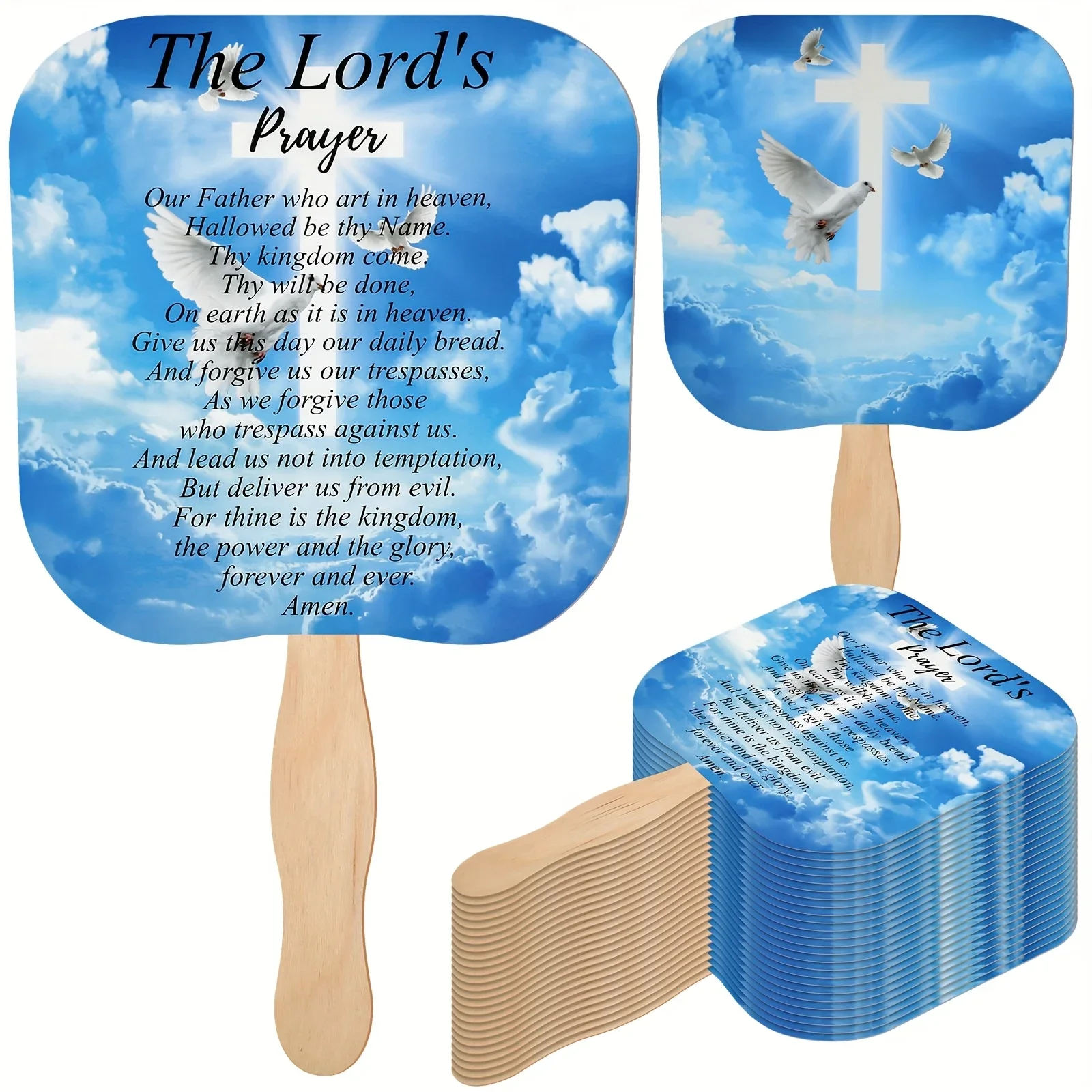 DDHOME 50pcs Christian Church Fans Bulk The Lord'S Prayer Church Fans Parlor Fans Religious Fans Hand Held Church Handheld Fans Church
DDHOME 50pcs Christian Church Fans Bulk The Lord'S Prayer Church Fans Parlor Fans Religious Fans Hand Held Church Handheld Fans Church