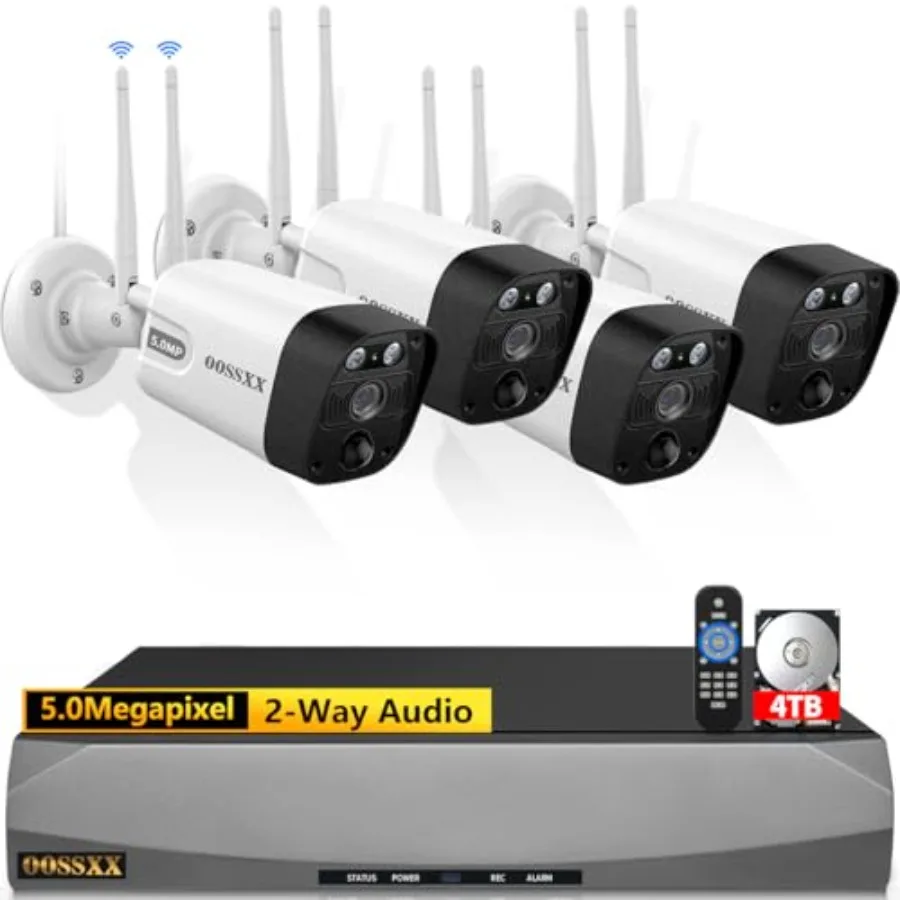 Outdoor security camera system for home use, ABS plastic, black, 120-day storage, dual antenna, 55 stronger WiFi signal, 130 wi
Outdoor security camera system for home use, ABS plastic, black, 120-day storage, dual antenna, 55 stronger WiFi signal, 130 wi