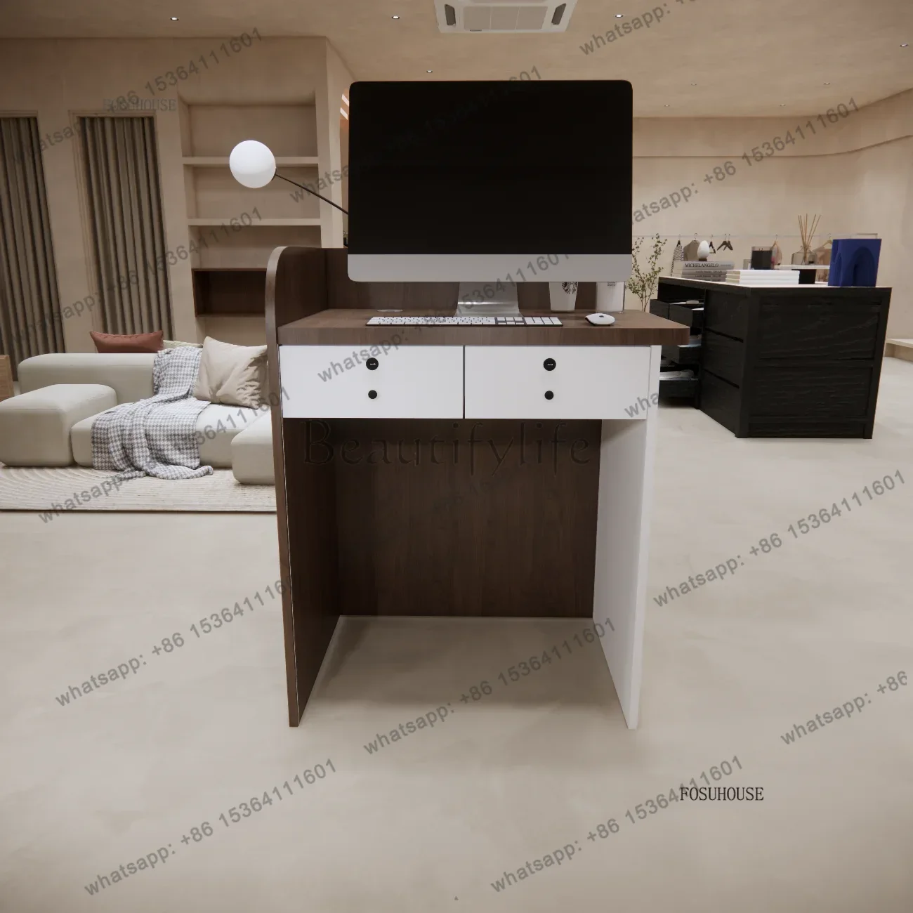 Modern Front Desk Reception Desks Women's Clothing Store Counter Table Beauty Salon Reception Table Shop Small Cashier Counter
Modern Front Desk Reception Desks Women's Clothing Store Counter Table Beauty Salon Reception Table Shop Small Cashier Counter