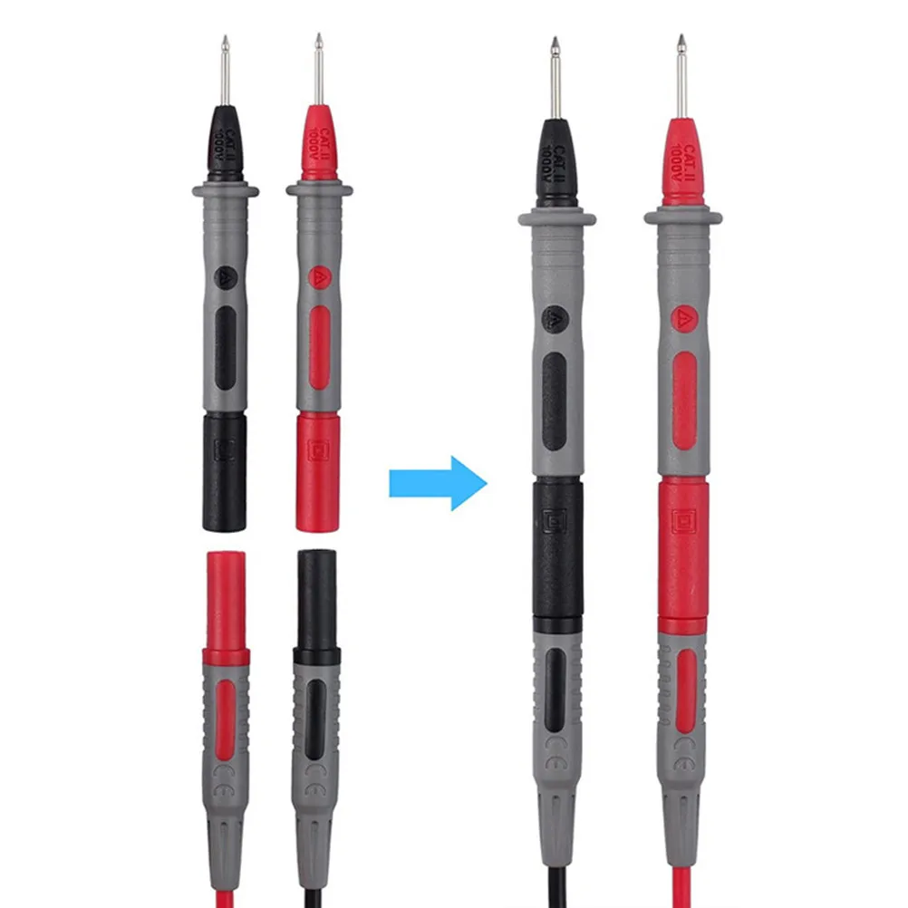 Electronic Test Leads Kit Multimeter Leads Replacement Probes ABS PVC Insulated Comfortable Grip Removable Tips Alligator Clips
Electronic Test Leads Kit Multimeter Leads Replacement Probes ABS PVC Insulated Comfortable Grip Removable Tips Alligator Clips