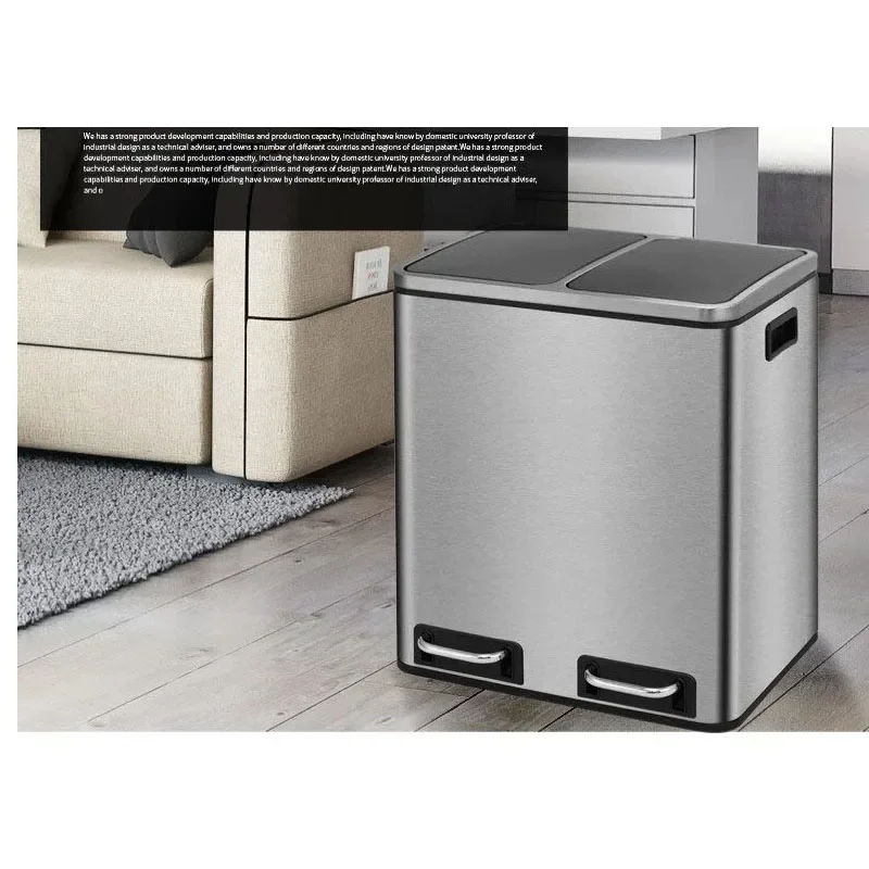 Stainless Steel Recycling Trash Can, Foot Pedal Waste Bin with Soft Close, Kitchen Separation Dustbin for Home & Office
Stainless Steel Recycling Trash Can, Foot Pedal Waste Bin with Soft Close, Kitchen Separation Dustbin for Home & Office