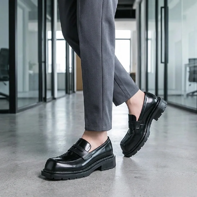 Men Personalized Classic Lefu Shoes Square Headed Thick Sole Durable and Minimalist Stylish Leather Shoes Black Size 38-44
Men Personalized Classic Lefu Shoes Square Headed Thick Sole Durable and Minimalist Stylish Leather Shoes Black Size 38-44