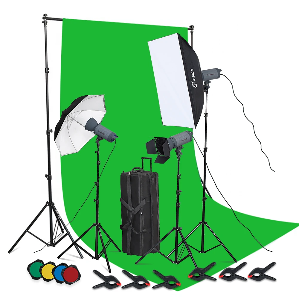 Photo Studio Equipment Strobe Light Kit Flash Lighting Kits With Barndoor,Umbrella, Softbox, Light Stand
Photo Studio Equipment Strobe Light Kit Flash Lighting Kits With Barndoor,Umbrella, Softbox, Light Stand