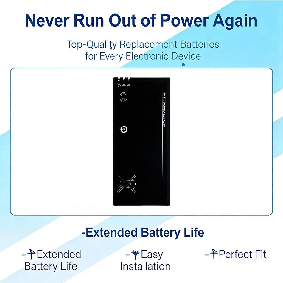 Высокосовместимая легкая батарея для мобильного телефона 2000 мАч BV-T3G для Nokia Lumia 650 RM-1154
Высокосовместимая легкая батарея для мобильного телефона 2000 мАч BV-T3G для Nokia Lumia 650 RM-1154