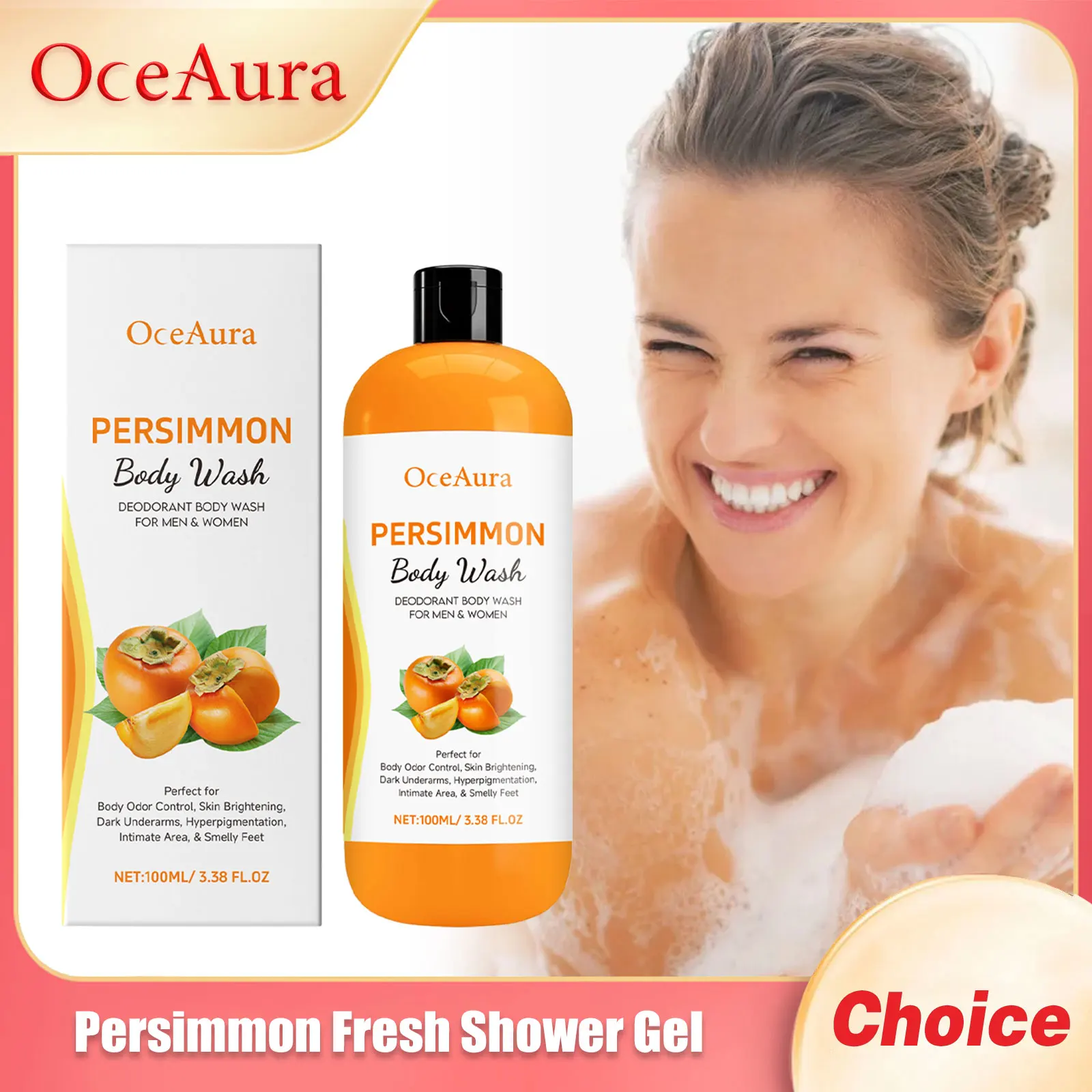 OCEAURA Persimmon Питающий гель для душа для улучшения шероховатости Отшелушивающий контроль жирности Дезодорирует твердой кожу Увлажняющий гель для душа для тела
OCEAURA Persimmon Питающий гель для душа для улучшения шероховатости Отшелушивающий контроль жирности Дезодорирует твердой кожу Увлажняющий гель для душа для тела