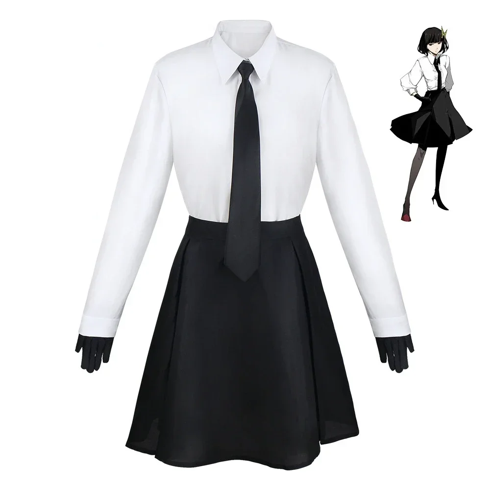 Anime Bungo Stray Dogs Cosplay Costume Yosano Akiko Cosplay Costume Shirt Short Skirt School Uniform Set Women's Halloween Party
Anime Bungo Stray Dogs Cosplay Costume Yosano Akiko Cosplay Costume Shirt Short Skirt School Uniform Set Women's Halloween Party