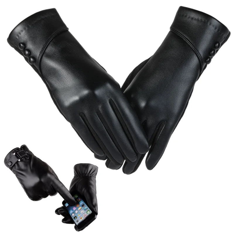 Winter PU Leather Gloves Cycling Driving Keep Warm Soft Fleece Lining Fashion Style Men Non-Slip Full Fingers Black Gloves
Winter PU Leather Gloves Cycling Driving Keep Warm Soft Fleece Lining Fashion Style Men Non-Slip Full Fingers Black Gloves