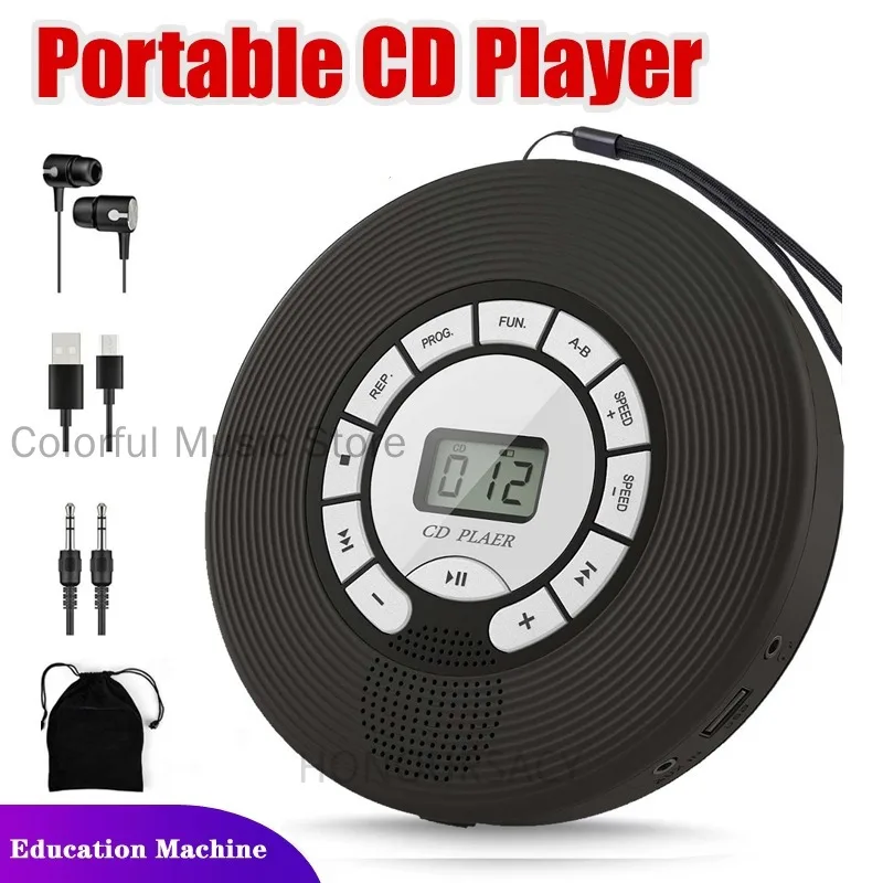 Portable CD Player with Anti Skip Protection MP3 Player Dual Stereo Speakers Education Machine Tape Recorder Learning Machines
Portable CD Player with Anti Skip Protection MP3 Player Dual Stereo Speakers Education Machine Tape Recorder Learning Machines