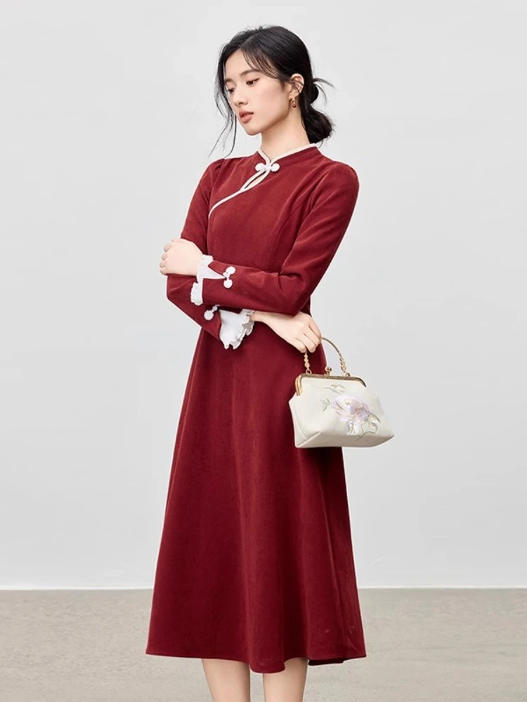 SENTUBILA Women's Chinese Style Dress 2025 Autumn Butterfly Sleeve Stand Collar Dress Commute Elegant Ladies Clothing 153LV3572
SENTUBILA Women's Chinese Style Dress 2025 Autumn Butterfly Sleeve Stand Collar Dress Commute Elegant Ladies Clothing 153LV3572