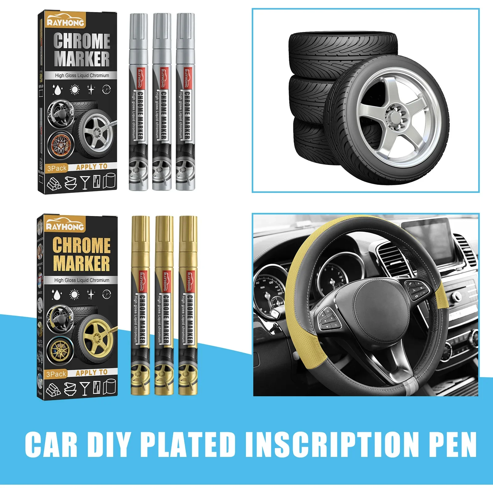 3Pcs/box Chrome Mirror Marker Silver Liquid Marker Pen DIY Car Paint Pens Metallic Markers For Cards Posters Rock Mugs Ceramic
3Pcs/box Chrome Mirror Marker Silver Liquid Marker Pen DIY Car Paint Pens Metallic Markers For Cards Posters Rock Mugs Ceramic