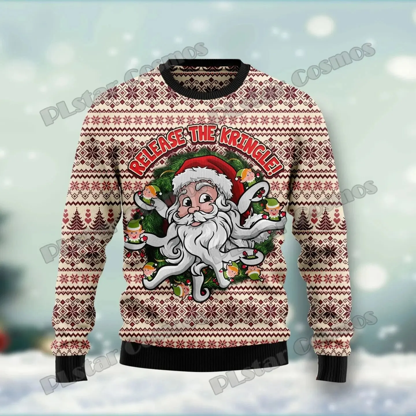 Fashion Men's winter sweater hippie Santa Claus 3D printed men's ugly Christmas sweater neutral casual warm knit sweater Q0196
Fashion Men's winter sweater hippie Santa Claus 3D printed men's ugly Christmas sweater neutral casual warm knit sweater Q0196