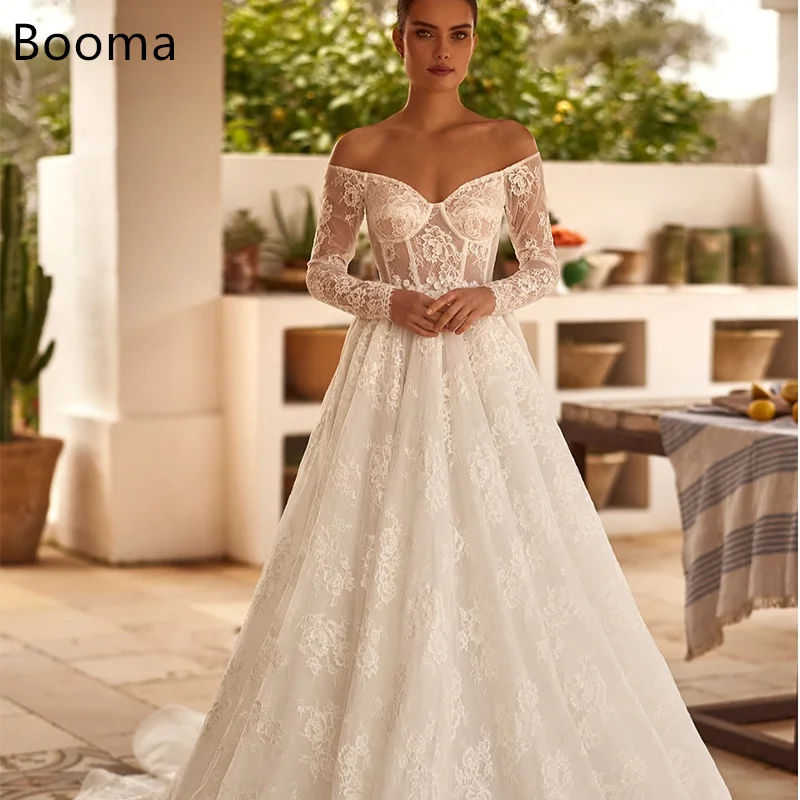 Booma Elegant A-Line Wedding Dresses Off The Shoulder Sleevless Lace V-Neck Satin Brides Gown Custom Made 2025
Booma Elegant A-Line Wedding Dresses Off The Shoulder Sleevless Lace V-Neck Satin Brides Gown Custom Made 2025