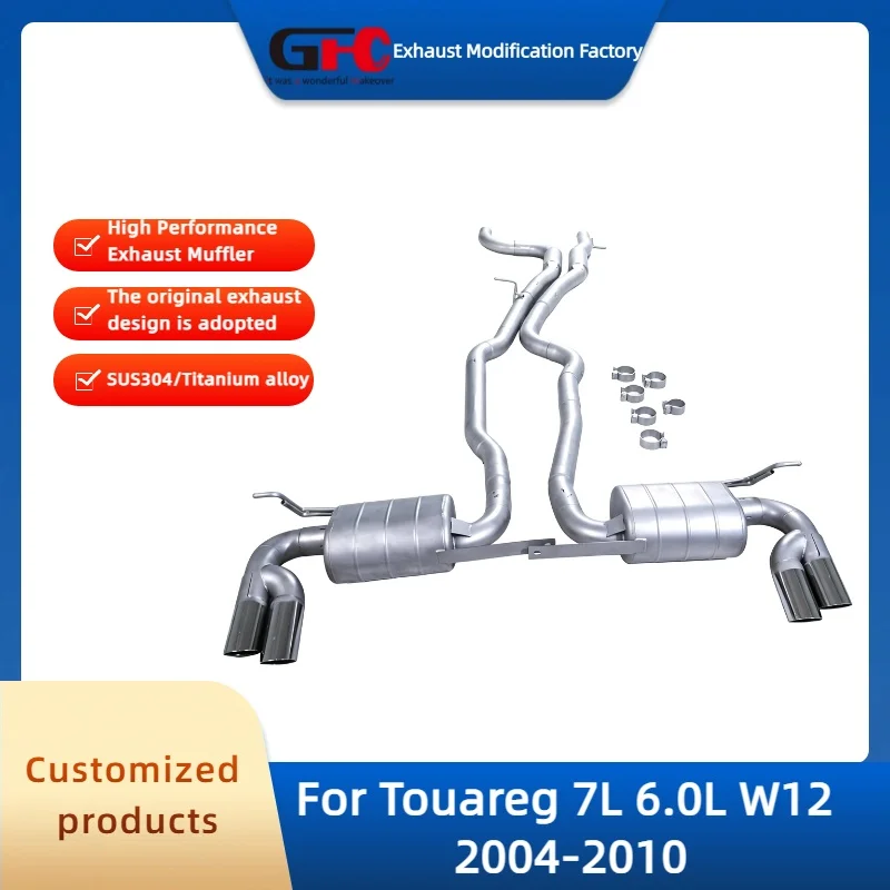 Высокопроизводительный глушитель GFC Catback Valvetronic для Touareg 7L 6.0L W12 2004-2010, выхлопная труба с клапаном из нержавеющей стали 304.
Высокопроизводительный глушитель GFC Catback Valvetronic для Touareg 7L 6.0L W12 2004-2010, выхлопная труба с клапаном из нержавеющей стали 304.