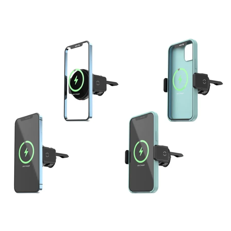 MagSafe Universal Compatible 15W Wireless Charger Vent Mount 18W USB A Car Charger Black
MagSafe Universal Compatible 15W Wireless Charger Vent Mount 18W USB A Car Charger Black