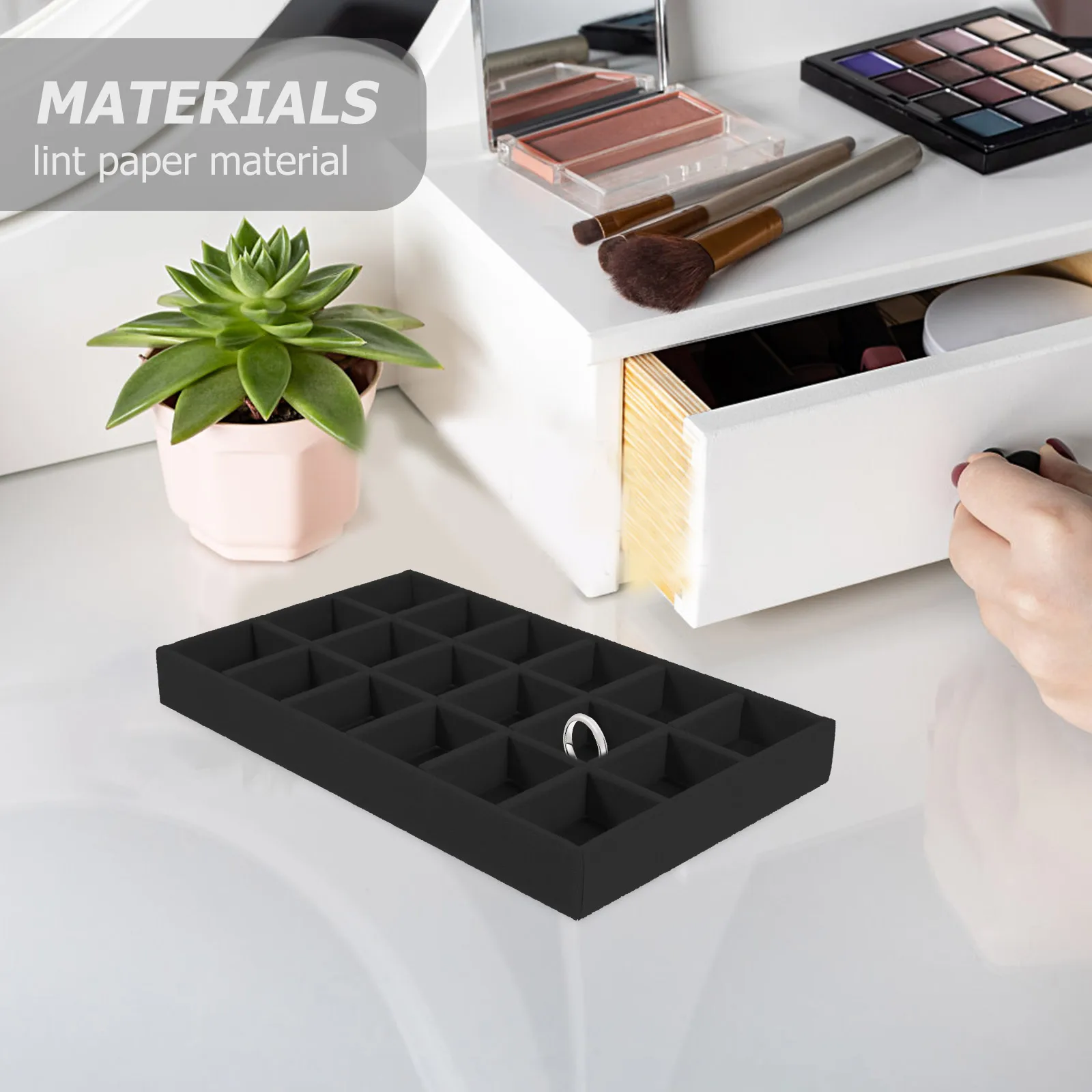 4 Pcs Cosmetics ganizer Storage Tray ganizer for Rings Earrings Bracelets Display Grey Desktop Home Storage Accessories
4 Pcs Cosmetics ganizer Storage Tray ganizer for Rings Earrings Bracelets Display Grey Desktop Home Storage Accessories