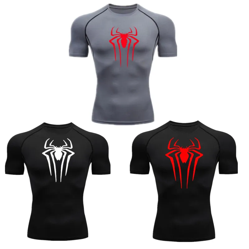 Men's fitness clothing, sports running plus size T-shirt, quick drying high elasticity training short sleeved shirt
Men's fitness clothing, sports running plus size T-shirt, quick drying high elasticity training short sleeved shirt