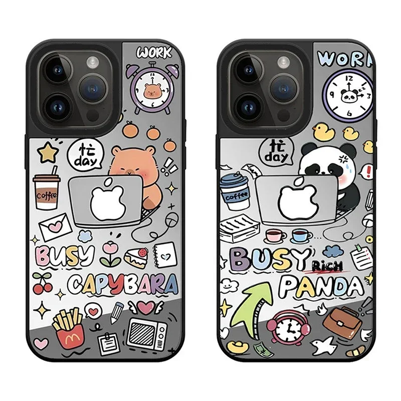 Cartoon Panda Bear Mirror iPhone 11 12 13 14 15 16 Pro Max Case - Protective iPhone Case with MagSafe for IPhone 16 Pro Max
Cartoon Panda Bear Mirror iPhone 11 12 13 14 15 16 Pro Max Case - Protective iPhone Case with MagSafe for IPhone 16 Pro Max