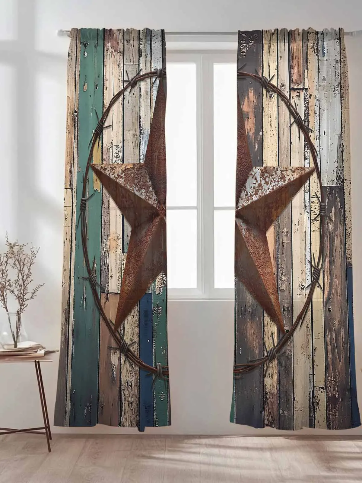 Farmhouse Country Star Wood Grain Curtains For Living Room Window Voile Tulle Curtain Cortinas Drapes Home Decor
Farmhouse Country Star Wood Grain Curtains For Living Room Window Voile Tulle Curtain Cortinas Drapes Home Decor
