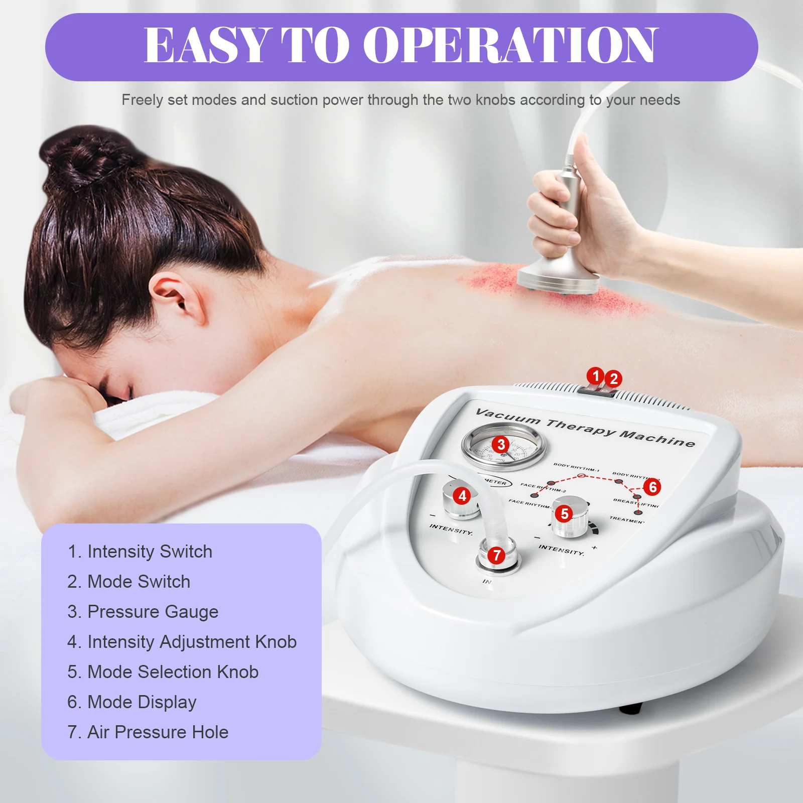Vacuum Therapy Machine - Back Massagers with 24 Pcs Vacuum Cups and 3 Pumps, Body Shaping Spa Skin Machine for Butt, Breast
Vacuum Therapy Machine - Back Massagers with 24 Pcs Vacuum Cups and 3 Pumps, Body Shaping Spa Skin Machine for Butt, Breast