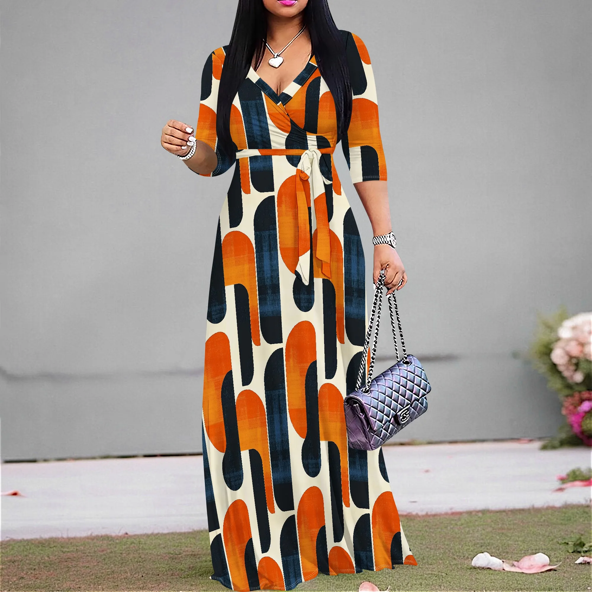 Mod Style Geometric Maxi Dress S-3XL, Vintage Belted Wrap for Cultural Events or 70s Themed Parties
Mod Style Geometric Maxi Dress S-3XL, Vintage Belted Wrap for Cultural Events or 70s Themed Parties