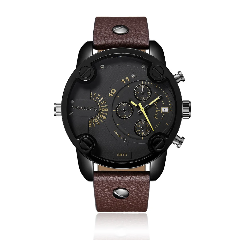 Мужские кварцевые часы CAGARNY с календарем, большим циферблатом, кожаным ремешком, в стиле ретро, для мужчин, Reloj Hombre
Мужские кварцевые часы CAGARNY с календарем, большим циферблатом, кожаным ремешком, в стиле ретро, для мужчин, Reloj Hombre