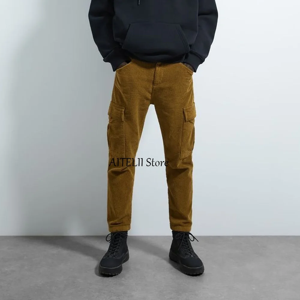 Classic Men's Pants for Man Tight Fit Side Pockets Corduroy Fabric Streetwear Clothing Casual Straight Trousers Work Trouser
Classic Men's Pants for Man Tight Fit Side Pockets Corduroy Fabric Streetwear Clothing Casual Straight Trousers Work Trouser